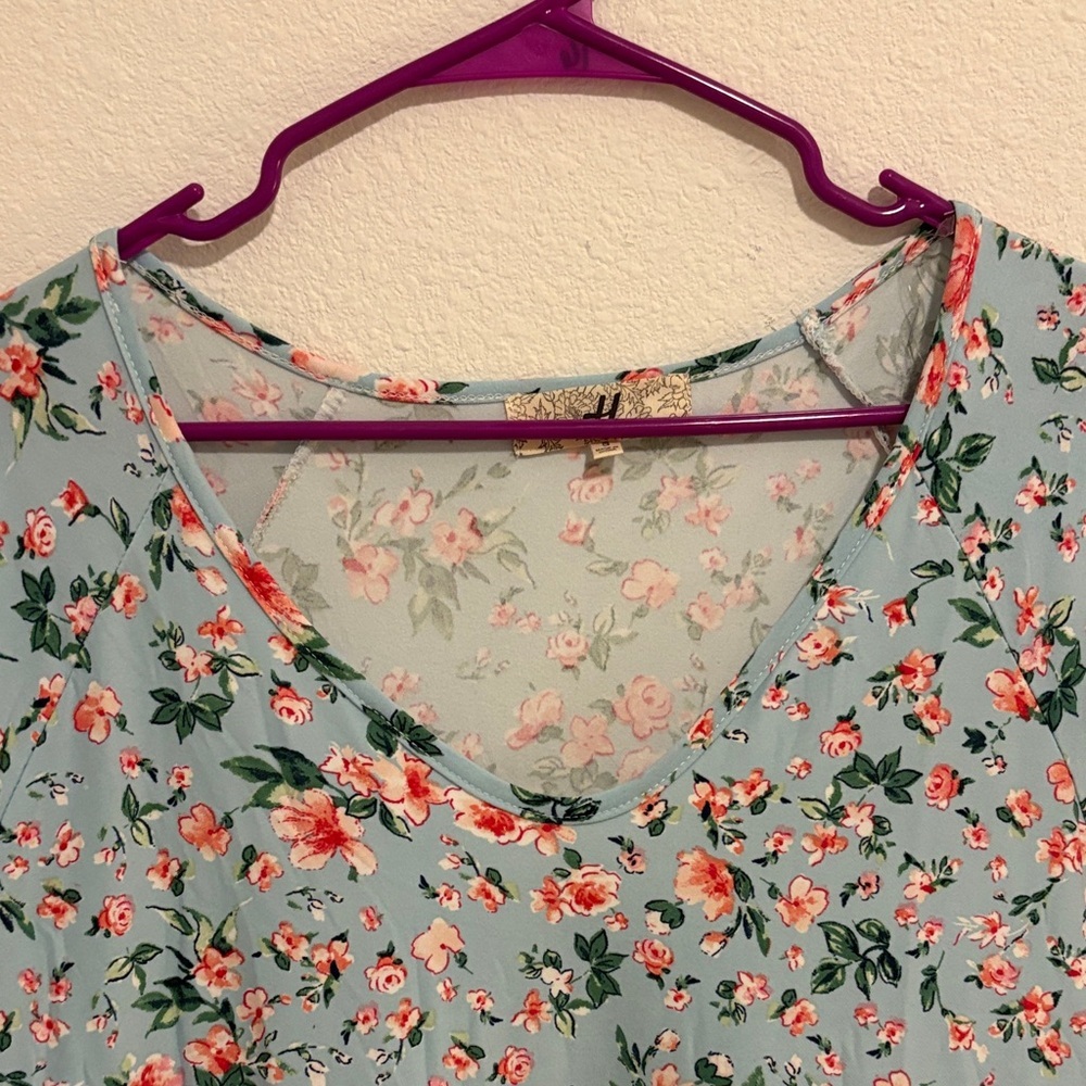 Haptics Floral Midi Dress in Blue Size Small Cottagecore Boutique - Picture 6 of 6